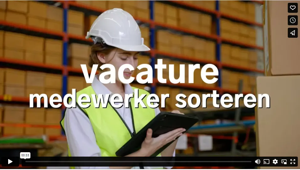 Vacature Medewerker Sorteren
